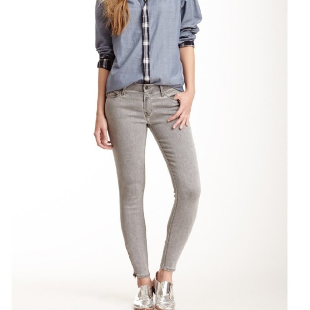 Mother Skinny Jeans Battleground Grey Size 31